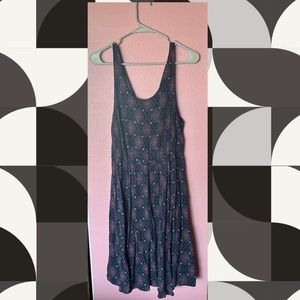 torrid 1X navy medallion tie-back dress